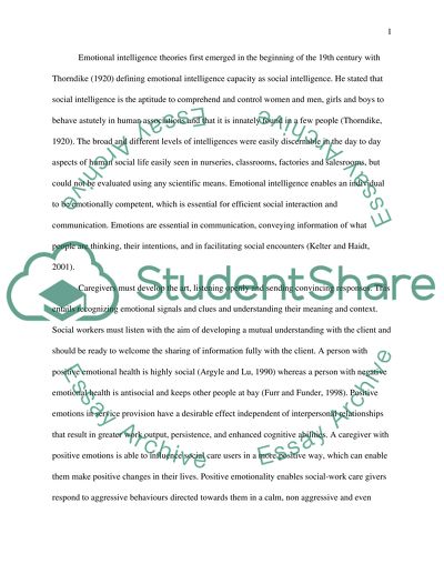 What impact does emotional intelligence have upon communication in social work organisations
