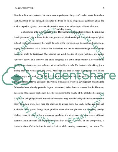 The Feasibility of Virtual Fitting Room in the Fashion Industry