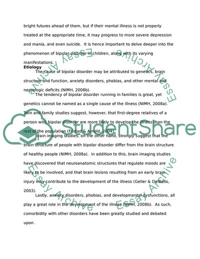 Bipolar Disorder and Children