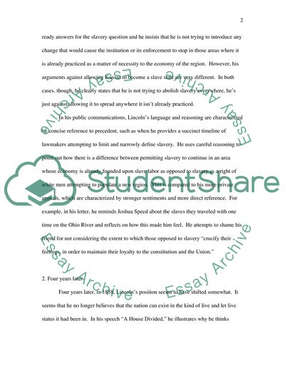 President Lincoln in His Own Words