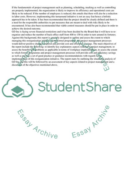 The Reasons of Financial Problems of GD Inc