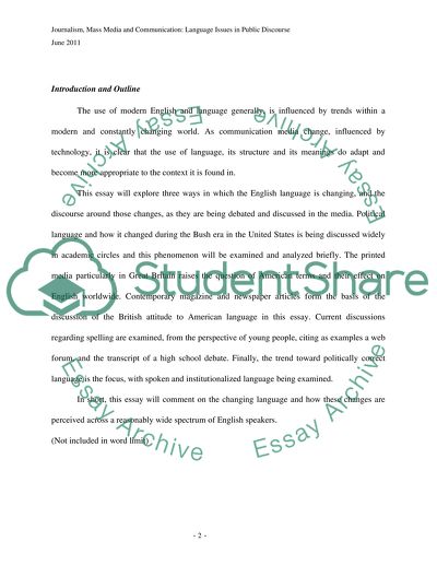 Language Issues in Public Discourse