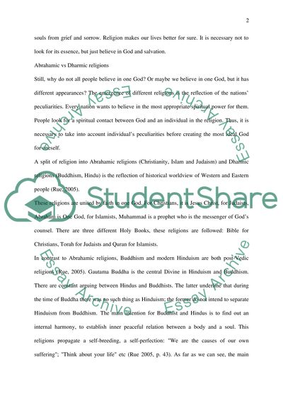 what is the purpose of religion essay