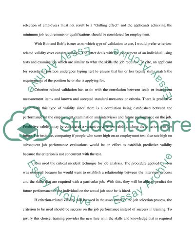 Case Study for Human Resource Management Class