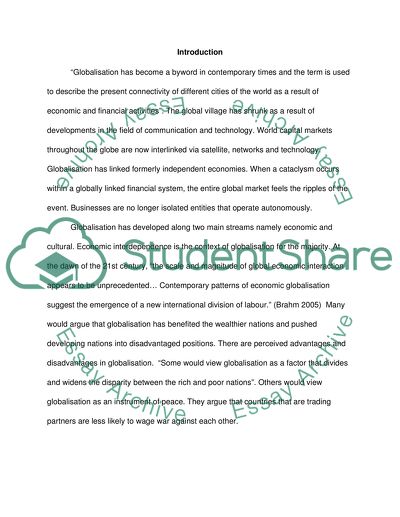 The future of work in a globalised economy: UK perspective