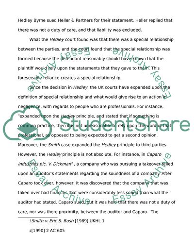 Negligence Law regarding Bad Investment Advice