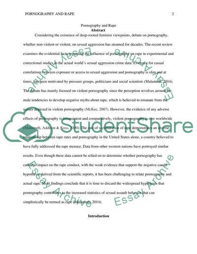 The Evidential Facts Regarding the Influence of Pornography on Rape