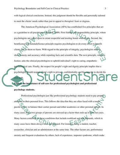 Psychology Boundaries and Self-Care