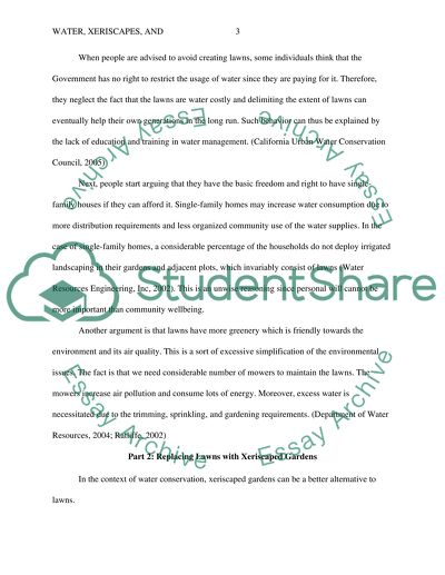 Water, Xeriscapes and Native Plants