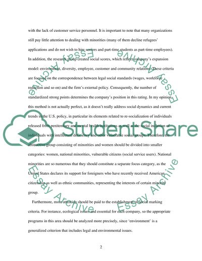 Business Management/ Business Ethics Discussion paper