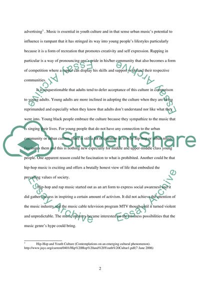 Urban music and youth gang culture