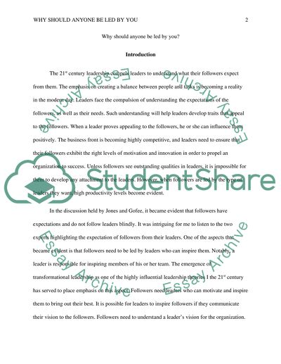 The Understanding of Leadership