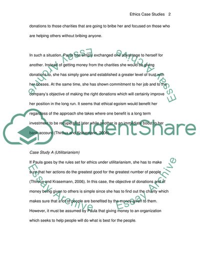 Analysis of the Ethics Cases
