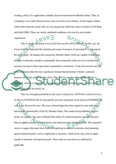 Free Movements of Goods and Parallel Imports