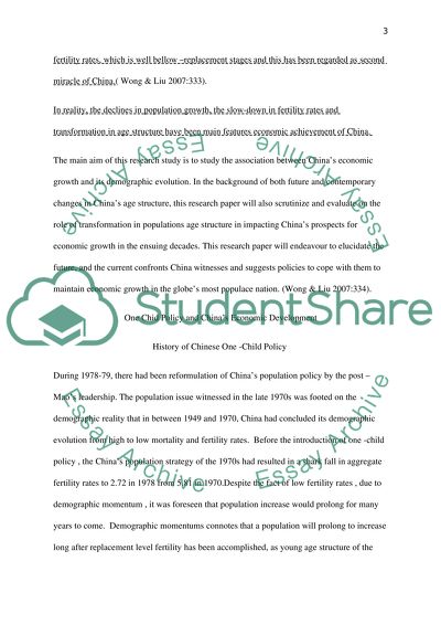 How One-Child Policy Would Affect the Chinese Economy