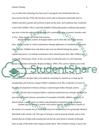 The Problem of Genetic Cloning