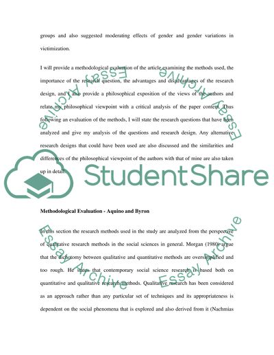 Relationship between Dominating Interpersonal Behavior and Perceived Victimization in Groups