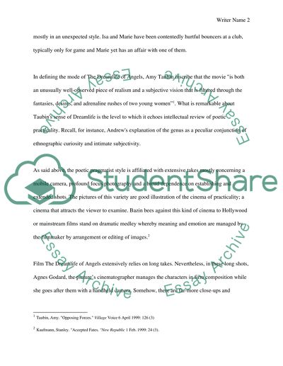 French Film and Culture: The Dream life of Angels