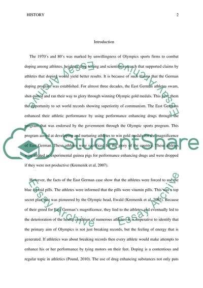 Why the East Germany Female Athletes of 1970s Should Be Stripped off Their Medals