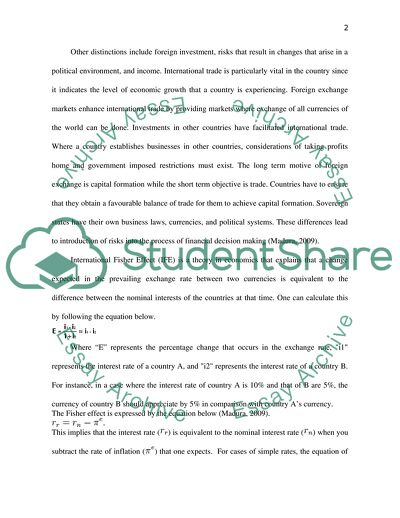 International Fisher Effect Theory