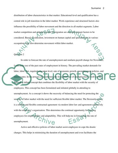 Unemployment and Labor