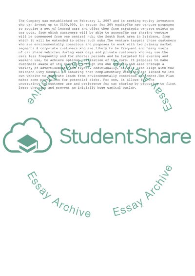 G-Whiz Car Share Business