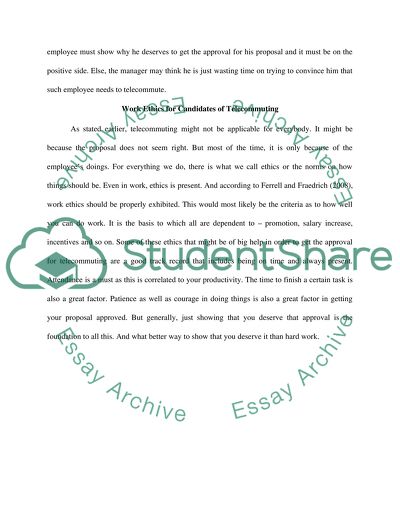 Proposing to work flextime