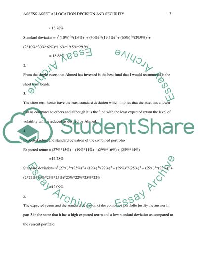 Assess Asset allocation decision and security selection strategies