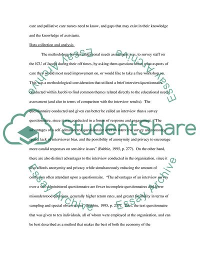 Learning Needs Assessment