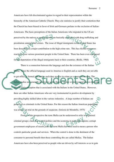 Americas Perception of American Italian Mafia