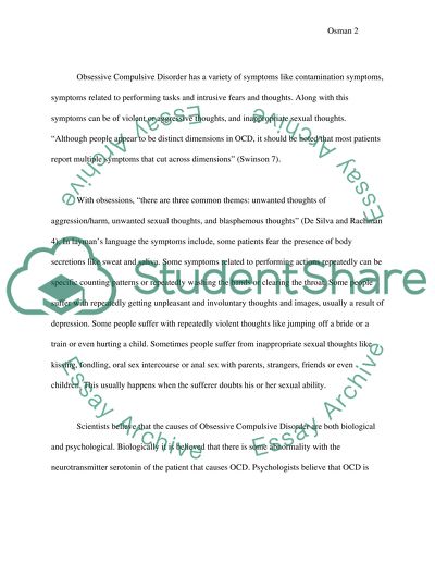 The Promising Therapy of Obsessive Compulsive Disorder