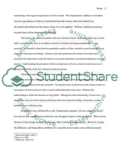 Cross Cultural Relations