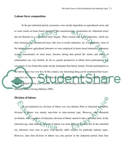 The Labour Forces of the Preindustrial and Industrial Ages