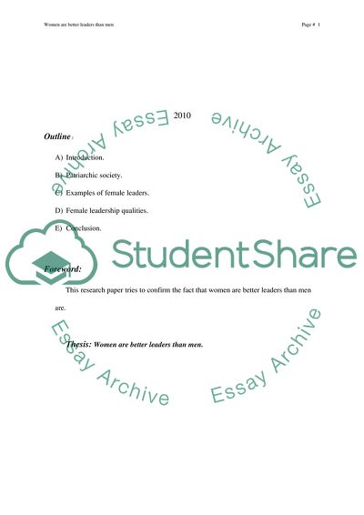 Women Can Be Better Leaders than Men