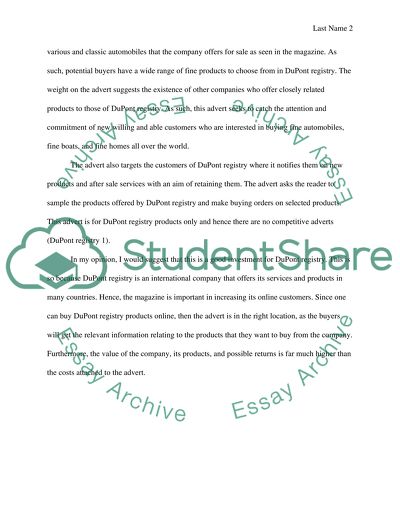 Marketing of DuPont Registry