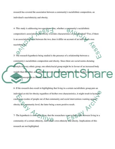 Race, Place, and Obesity