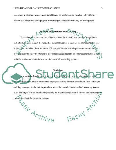 Strategies for preparing a health care organization for change