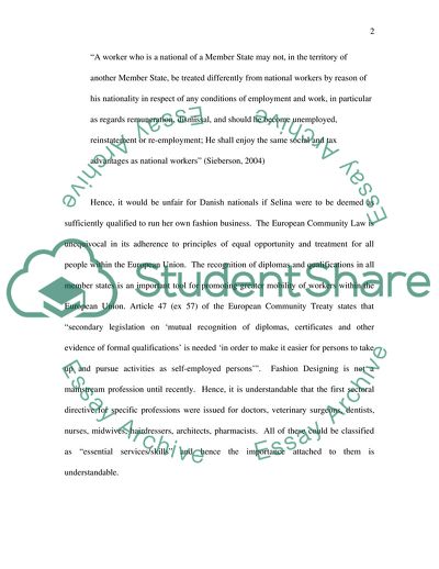 European Community Law: Free Movement of Persons