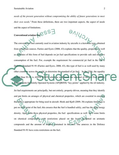 Sustainable Fuel in the Aviation Industry