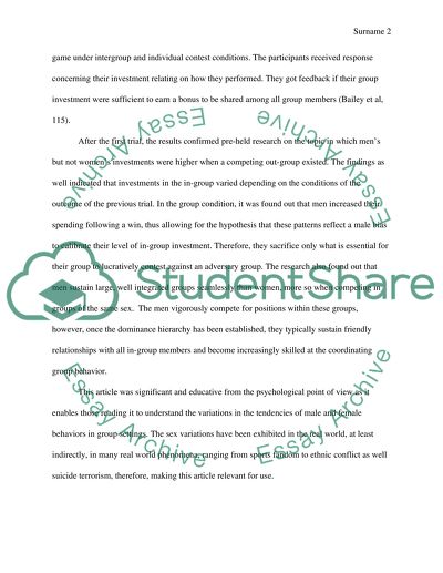 Summaries of Psychology Research Studies
