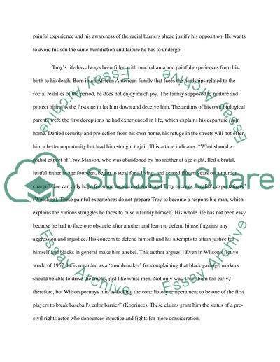 Fences By August Wilson