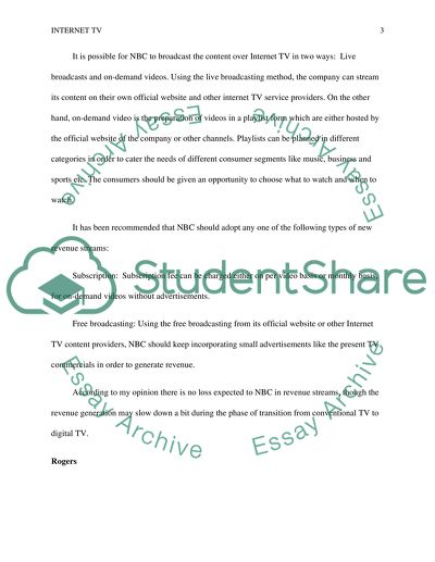 Internet and TV Industry