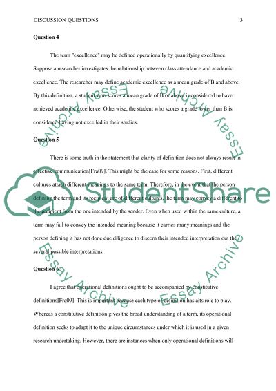 The Working Definition of a Term for a Specific Research Undertaking