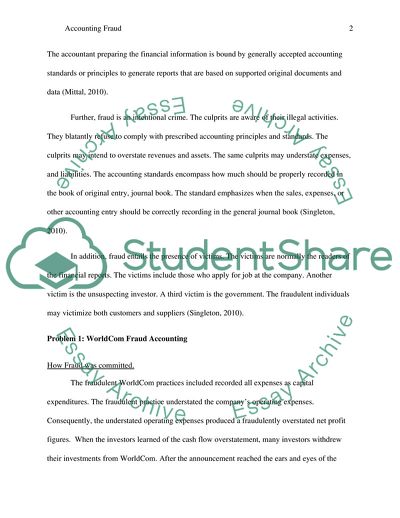 The Relationship between Prescribed Accounting Principles and Fraud
