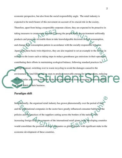 Paradigm Shift in Retail Industry