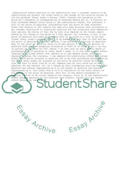 Substitution and Income Effects
