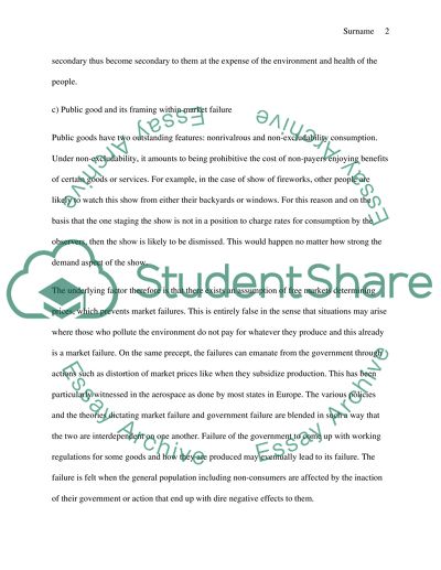 Market Failure and Government Failure