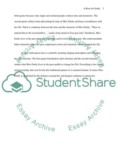 A Rose for Emily W. Faulkner