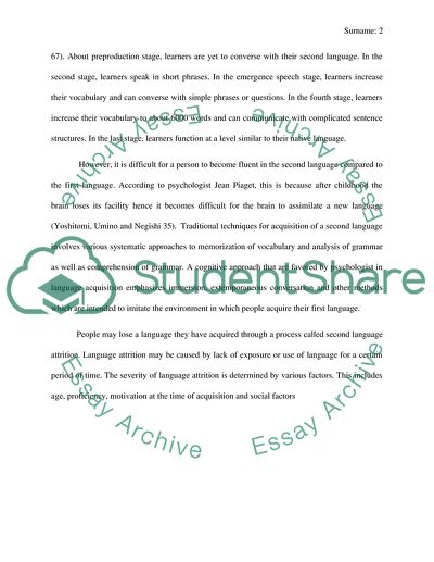 Language Acquisition