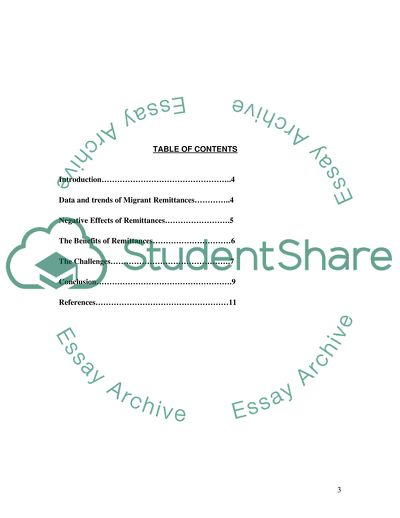 International Migrant Remittances